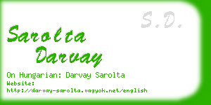 sarolta darvay business card